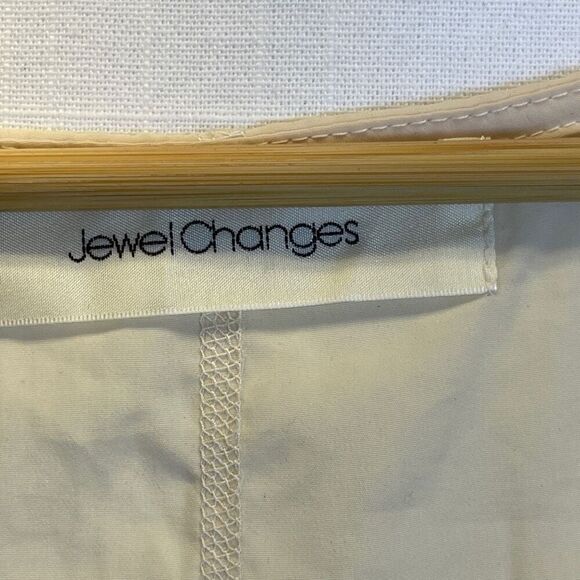 Jewel Changes Cream Cap Sleeve Loose Fit Classic Blouse Size Medium - Picture 2 of 7